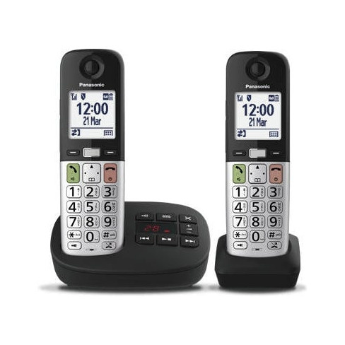 Telefone Sem Fios DECT PANASONIC DUO KX-TGU432EXW Preto