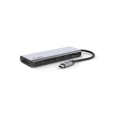 Hub BELKIN 6333419 (7 Portas - USB-C - Cinzento)