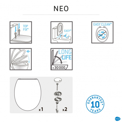 Tampa de sanita SENSEA NEO SLIM D BRANCA