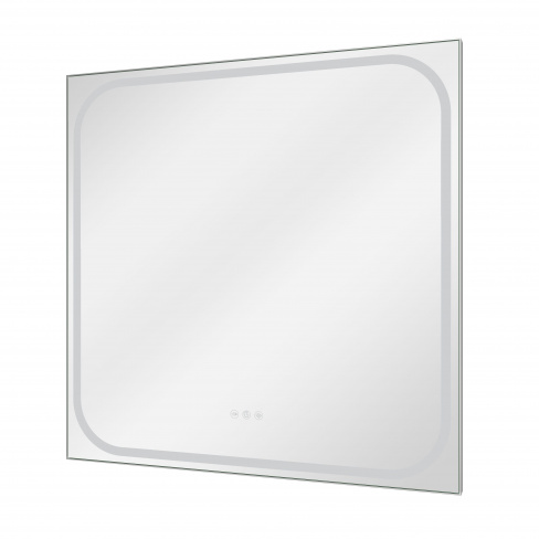 Espelho 80x80 cm com iluminação led cromado Sensea Remix