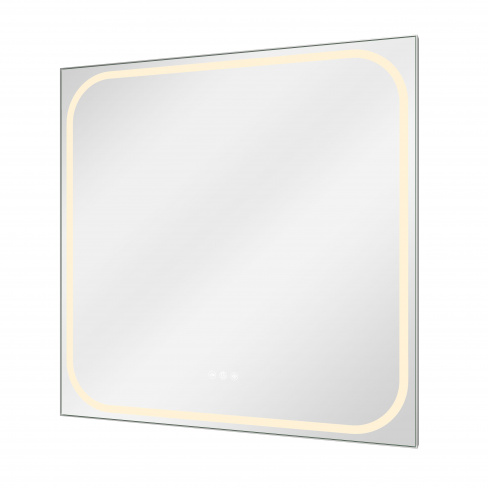 Espelho 80x80 cm com iluminação led cromado Sensea Remix