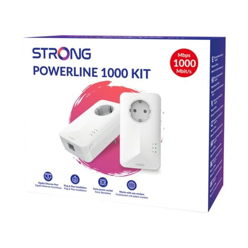 Adaptador PowerLink STRONG - POWERL1000 Duo EU V2 (Branco)