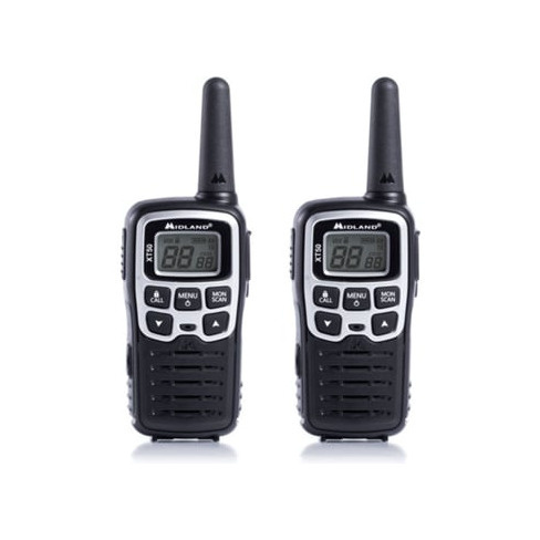 Walkie-Talkie MIDLAND XT-50 C1178 (24 Canais - Até 8 Km - Até 12h - Preto)