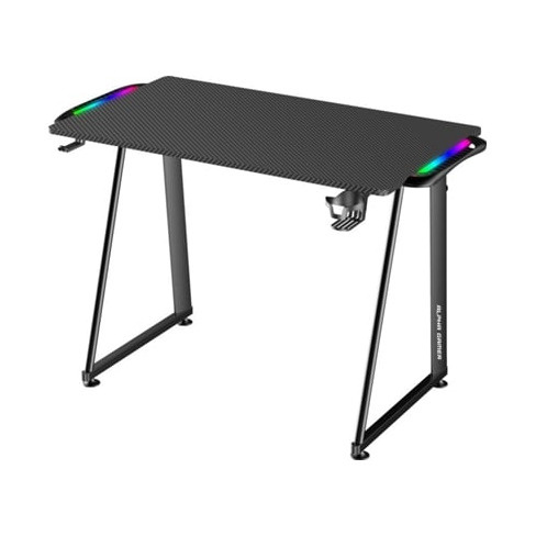 Mesa Gaming ALPHA GAMER Auri RGB Preta