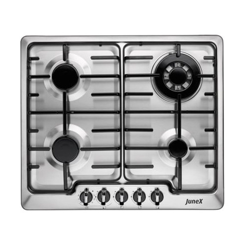 Placa de Gás JUNEX PJE 116 GTX N (Gás Natural - 55 cm - Inox)