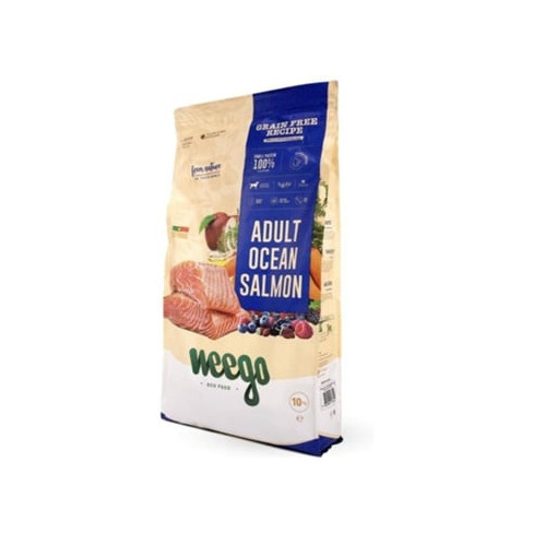 Ração Seca WEEGO para Cão Adulto - Salmão (Grain Free - 10kg - Receita sem C