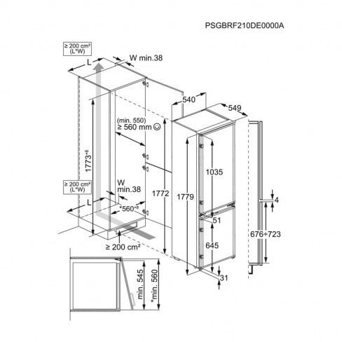 ELECTROLUX - Combinado Encastre LND5FE18S