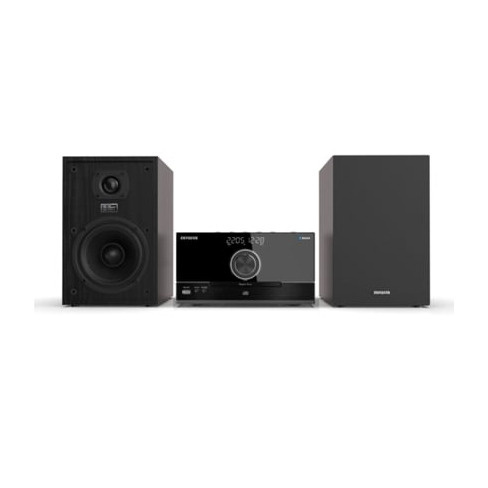 Micro sistema de 100 W com alto-falantes pretos AIWA Msbtu-600