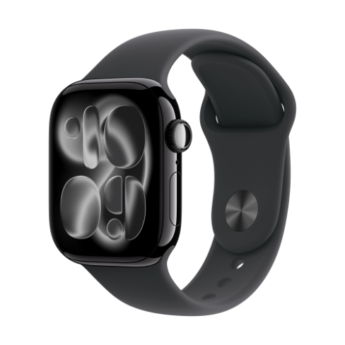 Apple Watch Series 11 GPS 42mm Jet Black Aluminium Case with Black Sport Band