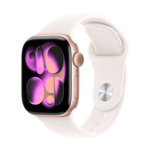 Apple Watch Series 11 GPS 42mm Rose Gold Aluminium, Light Blush Sport Band