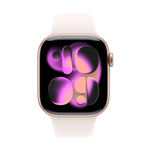 Apple Watch Series 11 GPS 42mm Rose Gold Aluminium, Light Blush Sport Band
