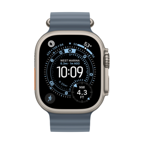 Apple Watch Ultra 3 GPS+Cellular titânio natural 49mm+Ocean azul‑âncora
