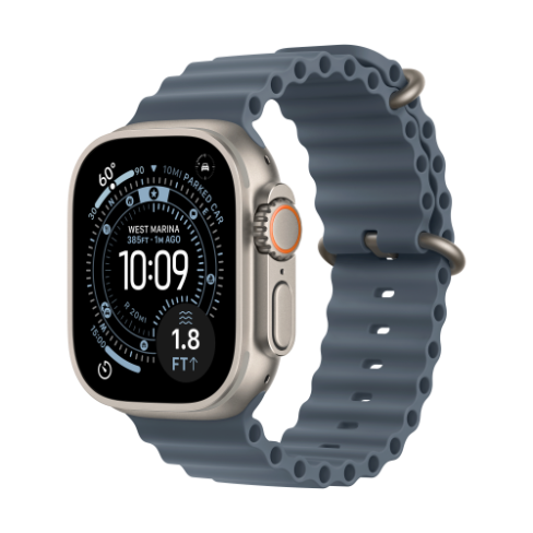 Apple Watch Ultra 3 GPS+Cellular titânio natural 49mm+Ocean azul‑âncora