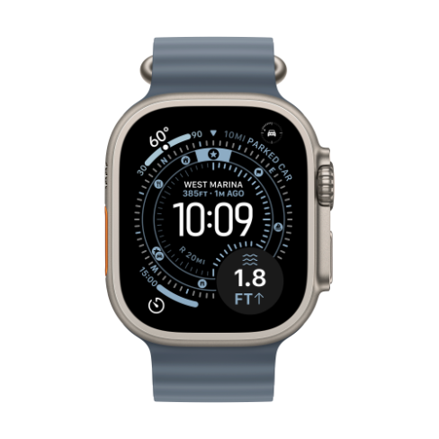 Apple Watch Ultra 3 GPS+Cellular titânio natural 49mm+Ocean azul‑âncora