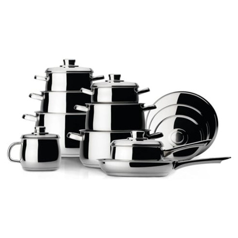 Trem de Cozinha FLAMA 318.09FL Inox (9 Peças)