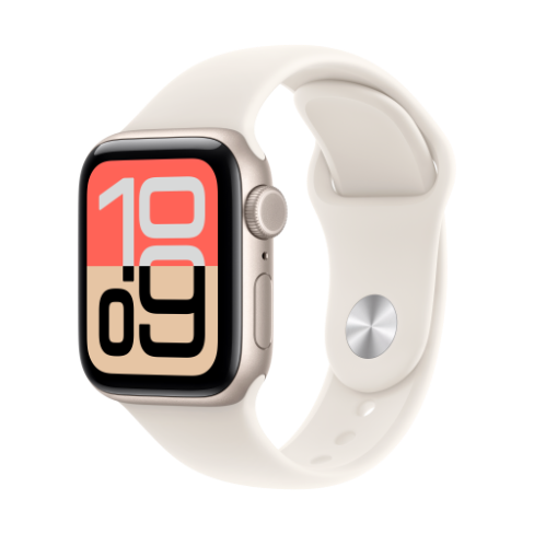 Apple Watch SE 3 GPS+Cellular luz das estrelas, desportiva luz das estrelas