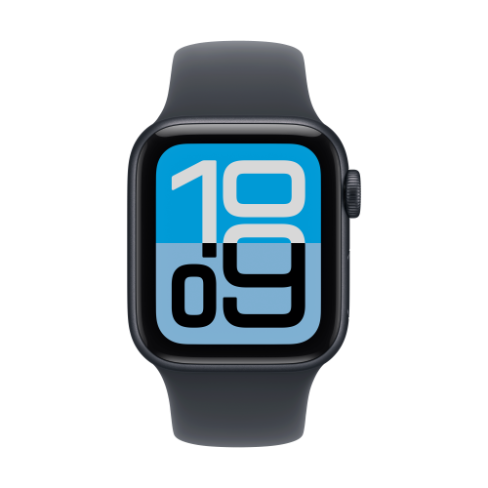 Apple Watch SE 3 GPS meia‑noite 40 mm, desportiva meia‑noite