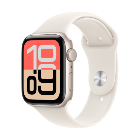 Apple Watch SE 3 GPS luz das estrelas 44 mm, desportiva luz das estrelas