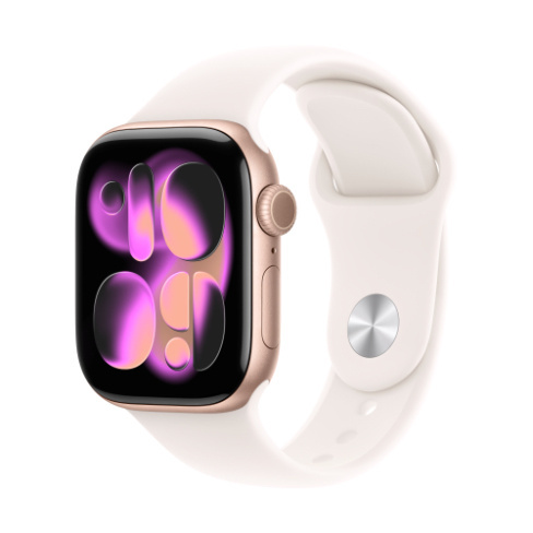 Apple Watch Series 11 GPS+Cellular rosa‑dourado + Bracelete desp rosa leve