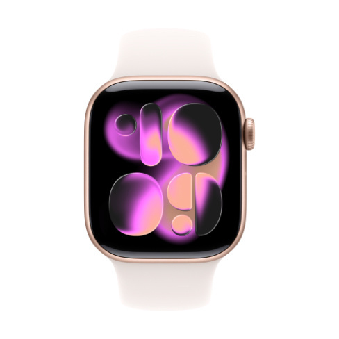 Apple Watch Series 11 GPS+Cellular rosa‑dourado + Bracelete desp rosa leve