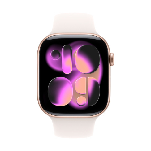 Apple Watch Series 11 GPS+Cellular rosa‑dourado + Bracelete desp rosa leve