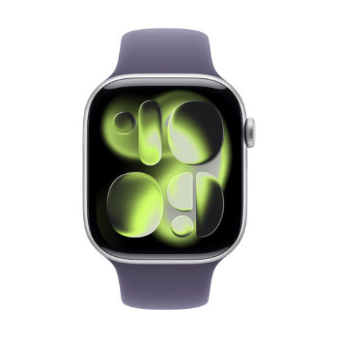 Apple Watch Series 11 GPS+Cellular prateado + Bracelete desportiva roxo névoa
