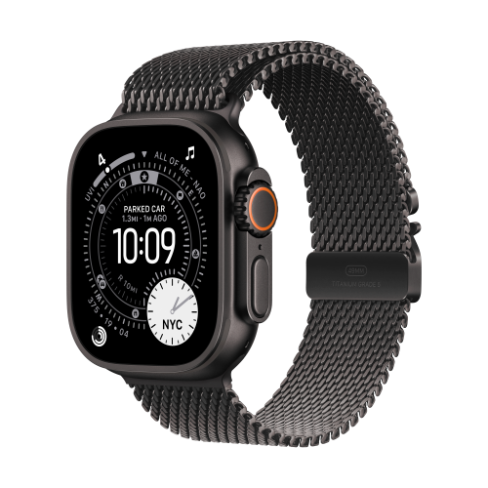 Apple Watch Ultra 3 GPS+Cellular titânio preto 49mm+Loop milanesa titânio M