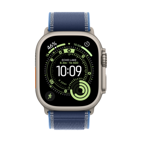 Apple Watch Ultra 3 GPS+Cellular titânio natural 49mm+Loop Trail azul‑vivo