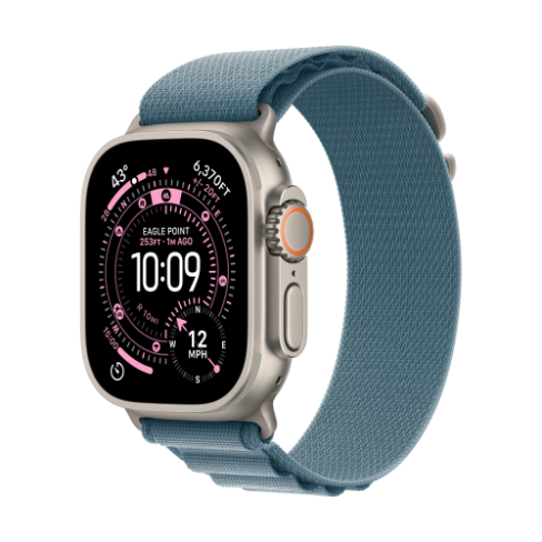 Apple Watch Ultra 3 GPS+Cellular titânio natural 49mm+Loop Alpine azul‑claro