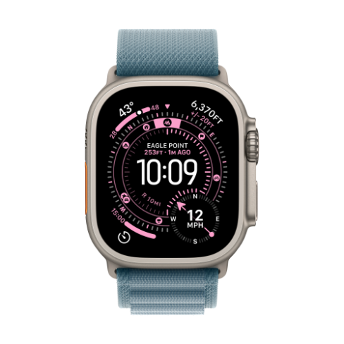 Apple Watch Ultra 3 GPS+Cellular titânio natural 49mm+Loop Alpine azul‑claro