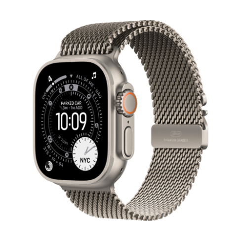 Apple Watch Ultra 3 GPS+Cellular titânio natural 49mm+Loop milanesa titânio M