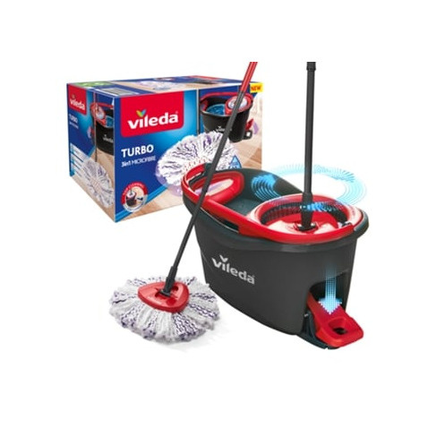 Sistema Turbo Esfregona e Balde com Pedal VILEDA (3 em 1)