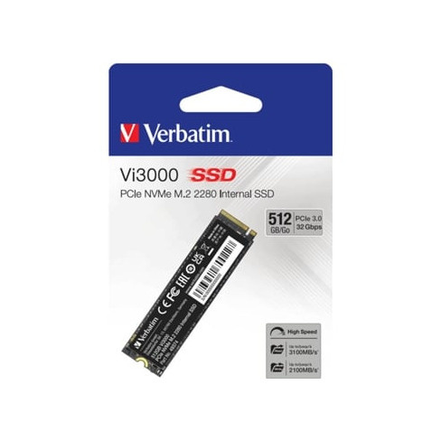 Disco SSD VERBATIM Vi3000 Pcie Nvme M.2 512Gb Pci Express 3.0