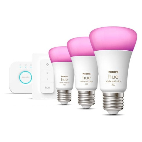 Kit 2 Lâmpadas Inteligentes PHILIPS HueWCA (E27 - Branco e cor)