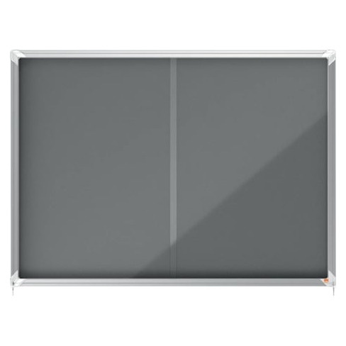 Suporte para Avisos NOBO Vitrine com chave 18XA4  Porta 2 Folhas (Cinzento - Fel
