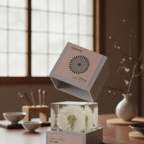 Momento - Pisa pap&eacute;is FlowerCube (dente de le&atilde;o)