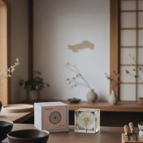 Momento - Pisa pap&eacute;is FlowerCube (dente de le&atilde;o)