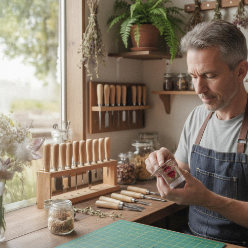 Momento - Pisa pap&eacute;is FlowerCube (rosa)