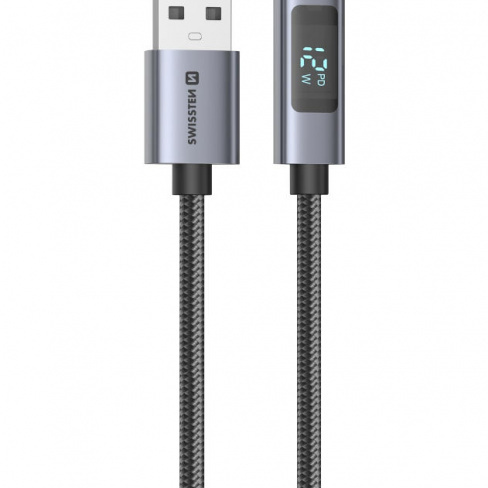 Swissten - Cabo LCD USB-A - Lightning 1.5m