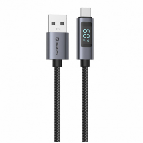 Swissten - Cabo LCD USB-C - USB-A 1.5m