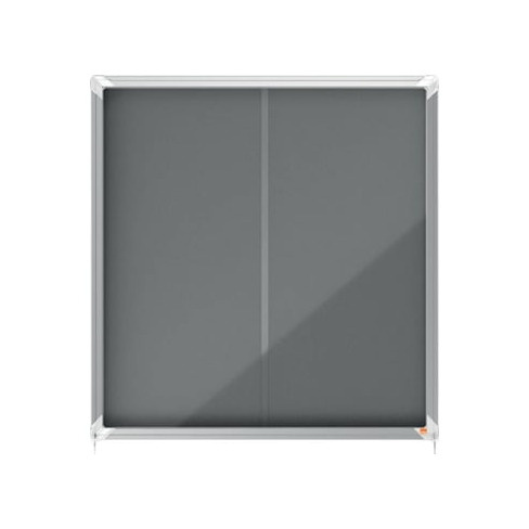 Suporte para Avisos NOBO Vitrine com chave 12XA4  Porta 2 Folhas (Cinzento - Fel