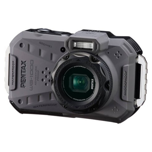 Máquina Fotográfica Compacta Aquática PENTAX WG-1000 (Cinzento - 19 MP - ISO: