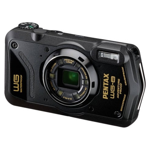 Máquina Fotográfica Compacta Aquática PENTAX WG-8 (Preto - 20 MP - ISO: 125 a