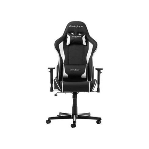 Cadeira Gaming DXRACER F08PV (Até 100 kg - Elevador Classe 4 - Preto e Branco)
