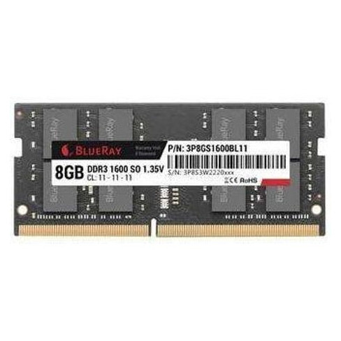 Memória RAM 8Gb Ddr3 1600 Sodimm (1X8) Cl11 Blueray