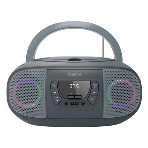 Rádio Boombox FONESTAR Boom Go (Cinzento - Digital - Bluetooth)