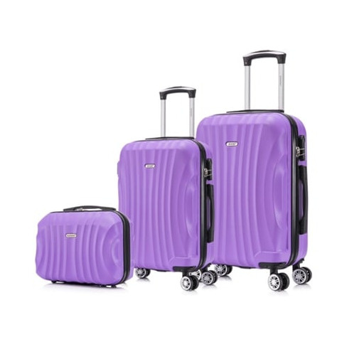 Conjunto de 3 Malas de Viagem RAYKONG (29/55/68 cm  - 16.84/45/76.5L - Roxo)