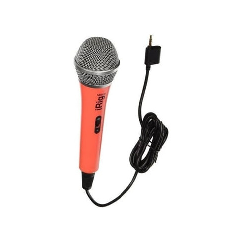 Microfone Condensador IK MULTIMEDIA iRig Mic Voice Rosa (Com Fio - Frequência: