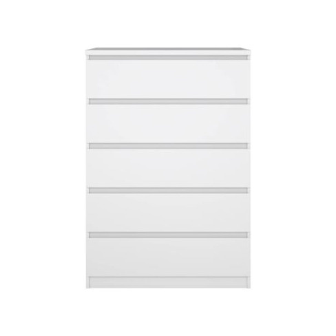 Comoda TVILUM Neo 5 Gavetas (77 x 50 x 111.3 cm - Branco Brilhante)