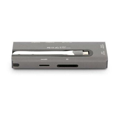 Hub USB-C com 9 portas: 1x HDMI 4K@60Hz, 1x mini-DisplayPort 4K@60Hz, 1x VGA (10